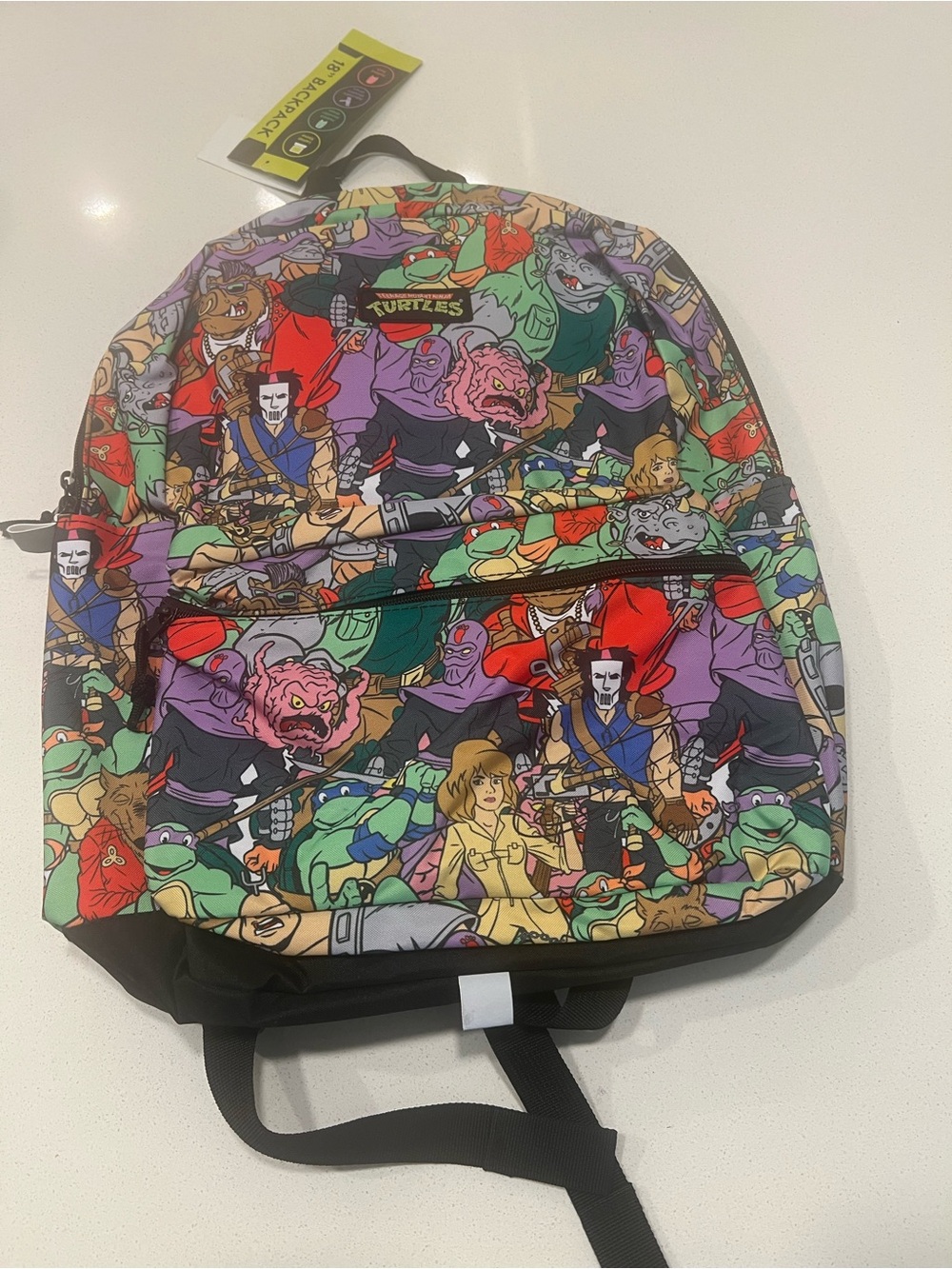 Teenage Mutant Ninja Turtles Multicolor Graphic Backpack - 17 In he’s